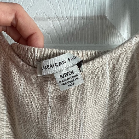 American Eagle Jumpsuit - Cotton Linen Blend, Striped - Picture 4 of 5